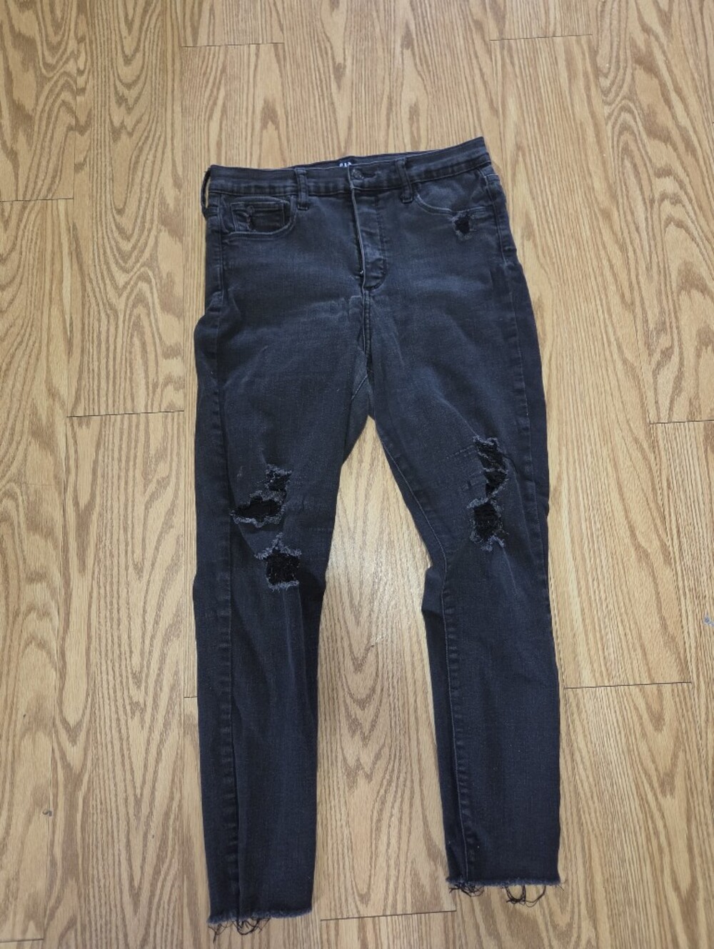 GAP Black Women's Skinny Ripped Jeans